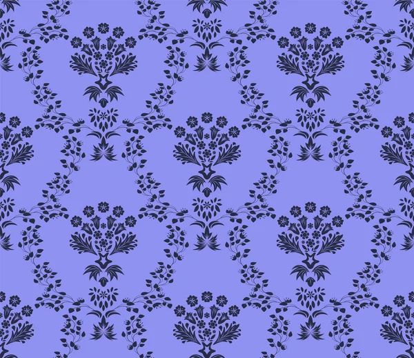 Damask Bezszwowy Wzór Wektora Elegancki Design Królewskim Stylu Barokowym Konsystencja — Wektor stockowy