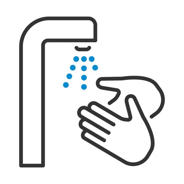 Hand Washing Icon Editable Bold Outline Color Fill Design Vector —  Vetores de Stock
