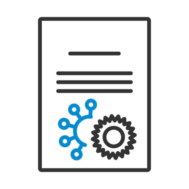 Coronavirus Sertifika Simgesi yok. Renk Doldurma Tasarımı ile Düzenlenebilir Kalın Tasarım. Vektör İllüstrasyonu.