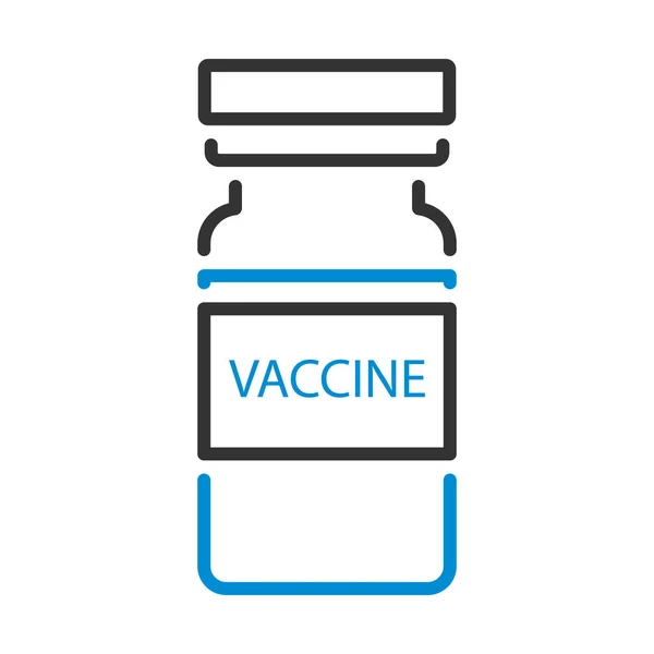 Covid Vaccine Icon Esquema Audaz Editable Con Diseño Relleno Color — Vector de stock