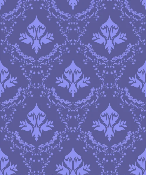 Damast Seamless Vector Pattern Elegantes Design Königlichen Barock Stil Hintergrundstruktur — Stockvektor