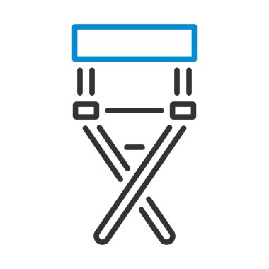 Yönetmen Simgesi. Renk Doldurma Tasarımı ile Düzenlenebilir Kalın Tasarım. Vektör İllüstrasyonu.