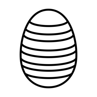 Süslü Paskalya Yumurtası. Düzenlenebilir genişlikte kalın tasarım. Vektör İllüstrasyonu.