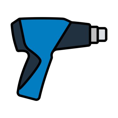 Elektrik Sanayi Kurutma Simgesi. Renk Doldurma Tasarımı ile Düzenlenebilir Kalın Tasarım. Vektör İllüstrasyonu.