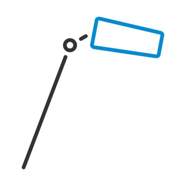 Sinema Mikrofon Simgesi. Renk Doldurma Tasarımı ile Düzenlenebilir Kalın Tasarım. Vektör İllüstrasyonu.