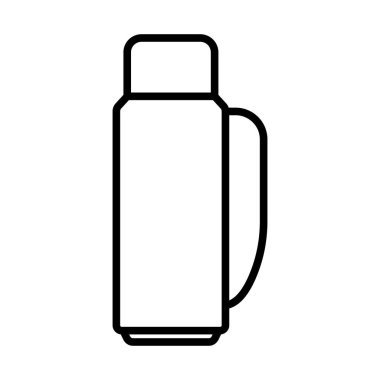 Dağcı Süpürge Şişesi Simgesi. Düzenlenebilir genişlikte kalın tasarım. Vektör İllüstrasyonu.