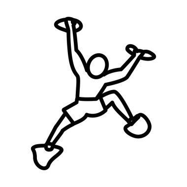 Dağcı Simge. Düzenlenebilir genişlikte kalın tasarım. Vektör İllüstrasyonu.