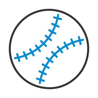 Beyzbol topu ikonu. Renk Doldurma Tasarımı ile Düzenlenebilir Kalın Tasarım. Vektör İllüstrasyonu.