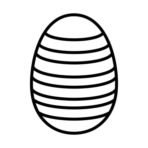 Påskeegg Med Ornamentert Icon Dristig Omriss Med Editabel Slagbredde Vektorbelysning – stockvektor