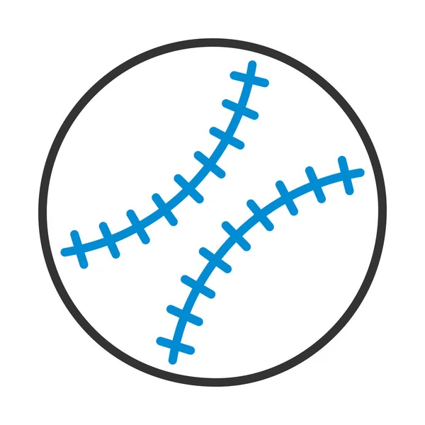 Icono Pelota Béisbol Esquema Audaz Editable Con Diseño Relleno Color — Archivo Imágenes Vectoriales