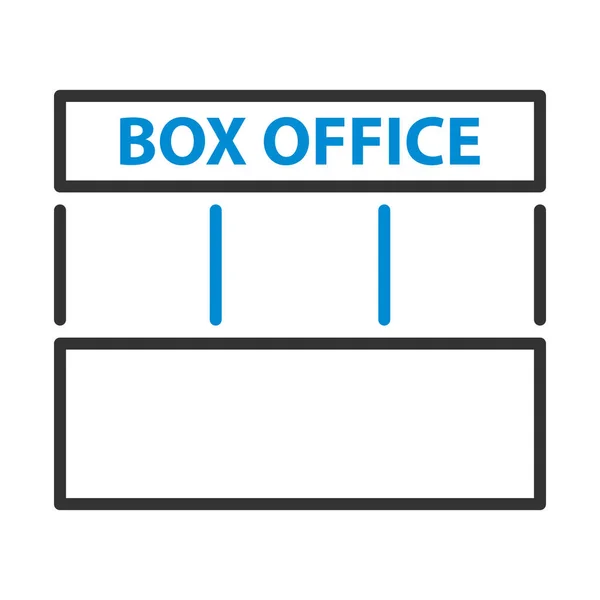 Box Office Icon Editable Bold Outline Color Fill Design Vector — Stock Vector