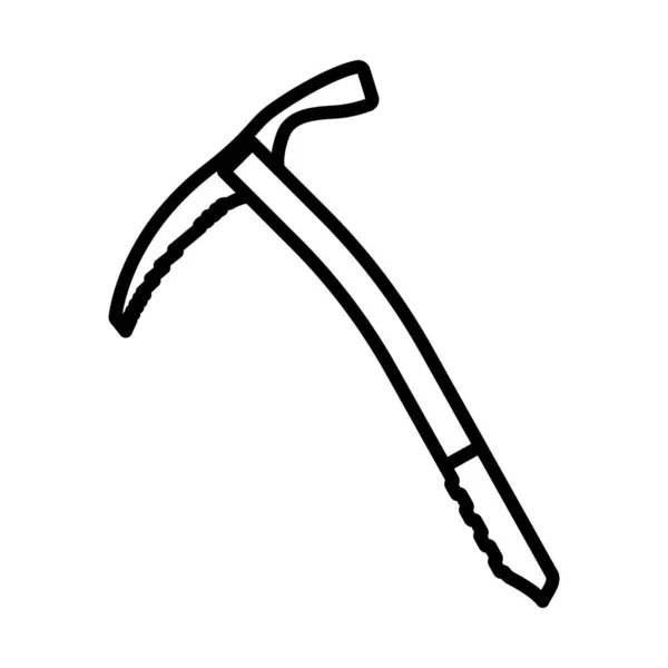 Ice Axe Icon Desenho Arrojado Com Largura Curso Editável Ilustração — Vetor de Stock