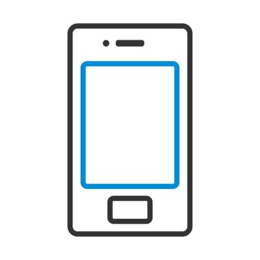 Akıllı Telefon Simgesi. Renk Doldurma Tasarımı ile Düzenlenebilir Kalın Tasarım. Vektör İllüstrasyonu.