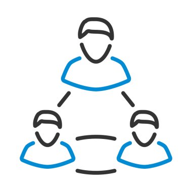 İş Takımı Simgesi. Renk Doldurma Tasarımı ile Düzenlenebilir Kalın Tasarım. Vektör İllüstrasyonu.