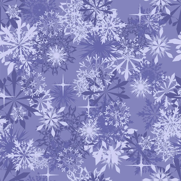 Fundo Flocos Neve Sem Costura Para Inverno Tema Natal Muito — Vetor de Stock