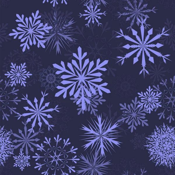 冬とクリスマスのテーマのためのシームレスな雪の結晶の背景 非常にPeri現代的な色 ベクターイラスト — ストックベクタ