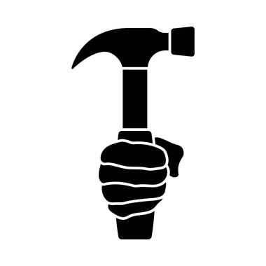 İşçi Bayramı ikonu. Siyah Şablon Tasarımı. Vektör İllüstrasyonu.