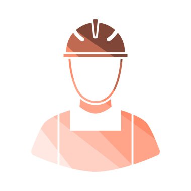 İşçi Bayramı ikonu. Düz Renkli Merdiven Tasarımı. Vektör İllüstrasyonu.