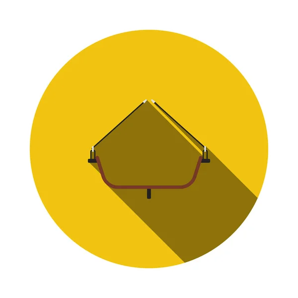 Alpinist Seat Icon Плоский Дизайн Трафарета Длинной Тенью Векторная Миграция — стоковый вектор
