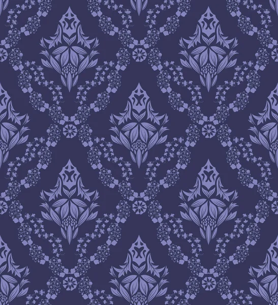 Damast Seamless Vector Pattern Elegantes Design Königlichen Barock Stil Hintergrundstruktur — Stockvektor