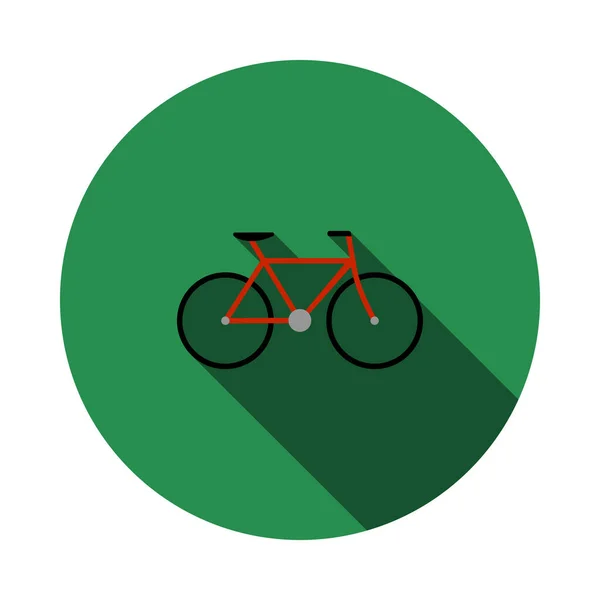 Icono Bicicleta Diseño Plantilla Círculo Plano Con Sombra Larga Ilustración — Archivo Imágenes Vectoriales