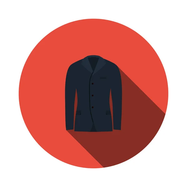 Ikona Obchodního Obleku Design Plochého Kruhu Dlouhým Stínem Vektorová Ilustrace — Stockový vektor