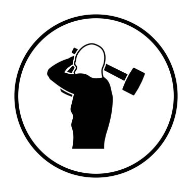 İşçi Bayramı ikonu. İnce Çember Şablon Tasarımı. Vektör İllüstrasyonu.