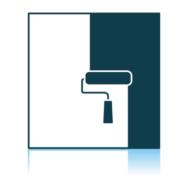 İşçi Bayramı ikonu. Gölge Yansıma Tasarımı. Vektör İllüstrasyonu.