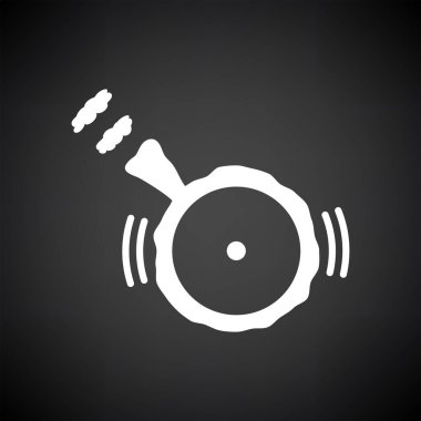 1 Nisan şakası ikonu. Siyah Arkaplan 'da beyaz. Vektör İllüstrasyonu.