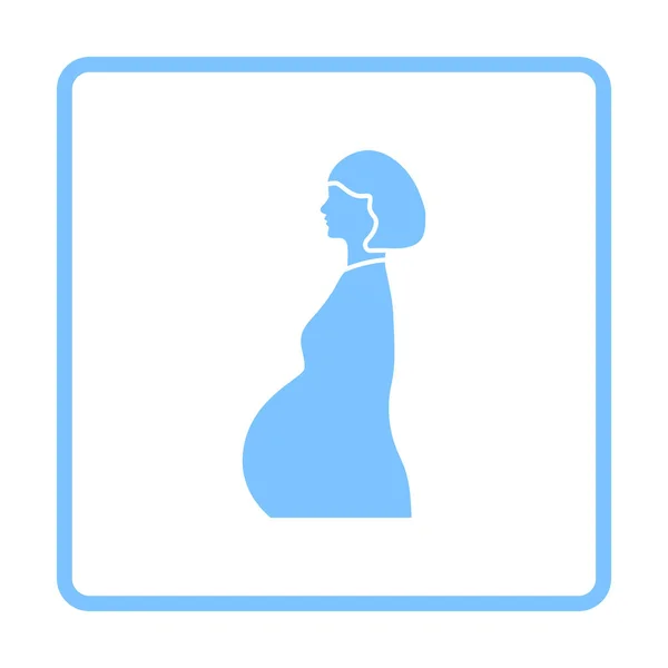 Ikona Dnia Matki Niebieska Ramka Ilustracja Wektora — Wektor stockowy