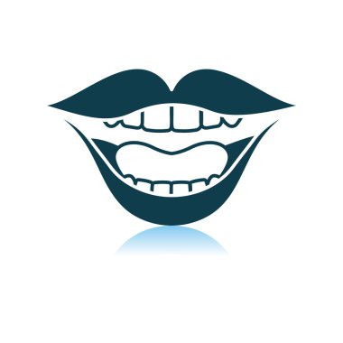 1 Nisan şakası ikonu. Gölge Yansıma Tasarımı. Vektör İllüstrasyonu.