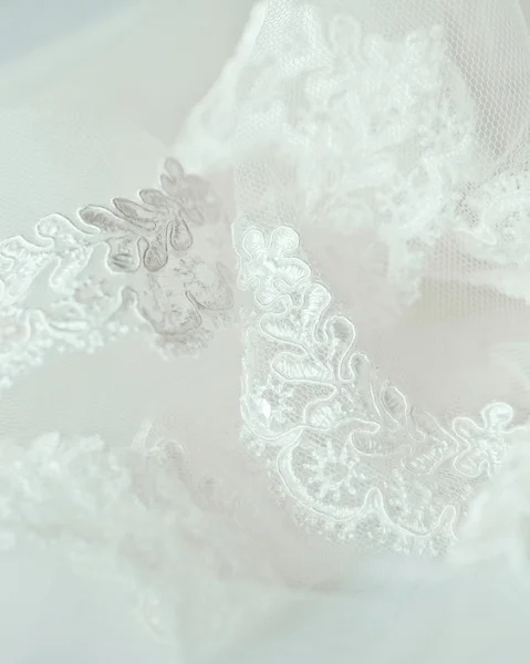 Piękna biała koronka welon — Zdjęcie stockowe
