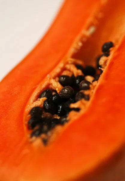 Sweet papaya close up isolated — Stock Photo, Image