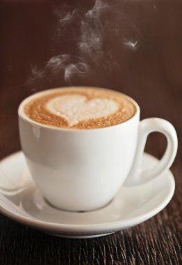 fincan, kahve sanat latte çizim kalp seviyorum
