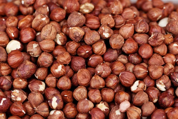 Collage Mix of different dried fruits and nuts — Stock Photo, Image