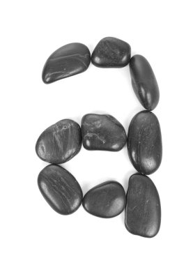 Taşlar beyaz üzerine izole