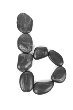 Taşlar beyaz üzerine izole