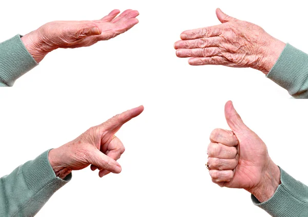 Üst düzey kadın eli beyaz izole