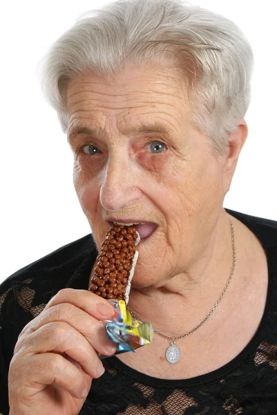 Oude vrouw — Stockfoto