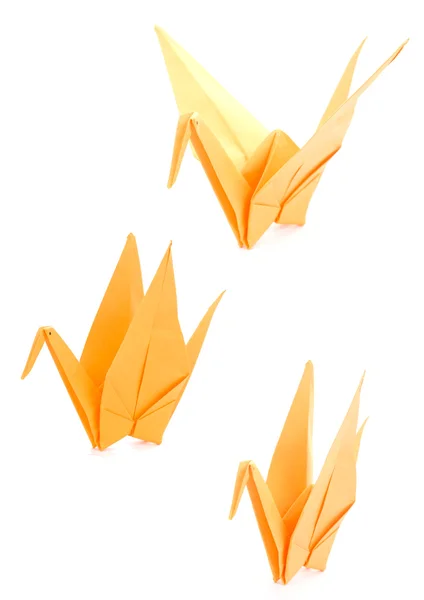 Yellow Origami Crane — Stock Photo, Image
