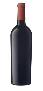 izole boş şarap şişesi
