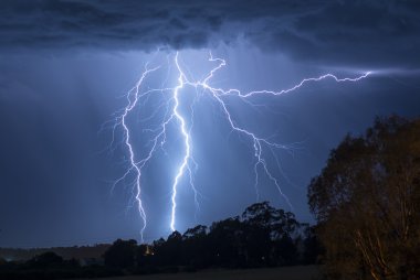 Lightening Storm in Australia clipart