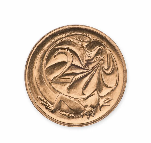 Австралійський два цент монети — стокове фото