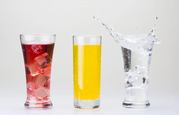 Three glass of drink — Stock Photo, Image