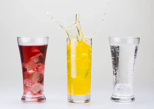Three glass of drink — Stock Photo, Image