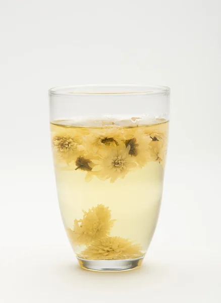 Glass of Chrysanthemum Flower Tea — Stock Photo, Image