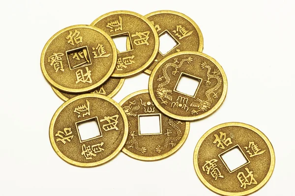 Antique bronze Chinese coins — Stock Photo, Image