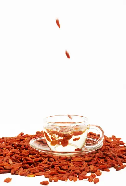 Csésze wolfberry tea — Stock Fotó