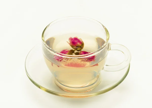 Cup of rose flower tea — Stock Photo, Image