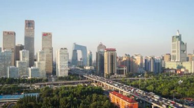 CCTV Merkez ve jianwai cbd, öğleden sonra beijing, Çin